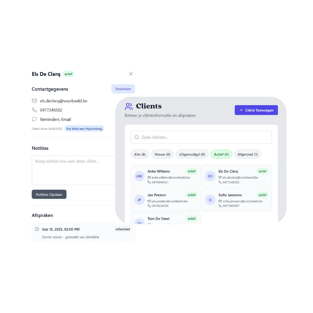 Clients Demo - Uitgebreid Cliëntenbeheer